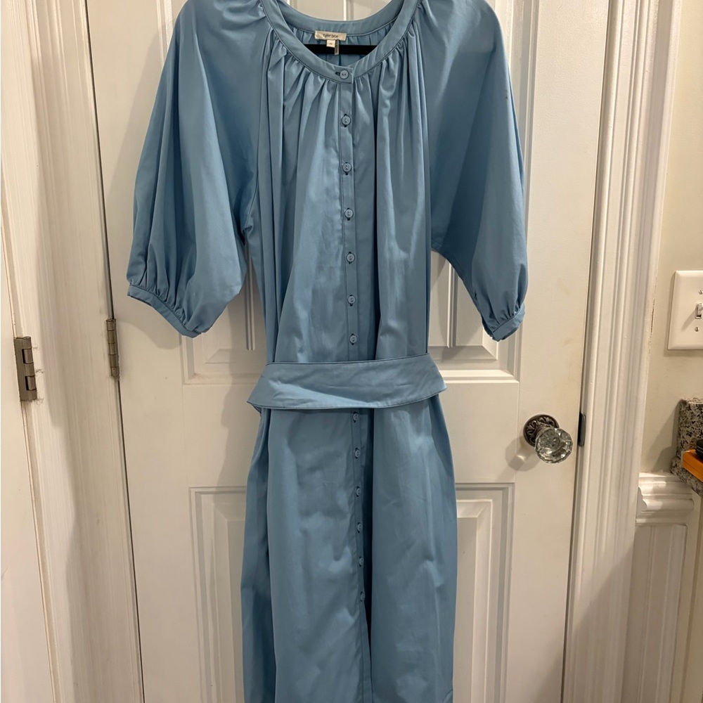 Tyler Boe Sky Blue Maxi Dress with Self Tie
